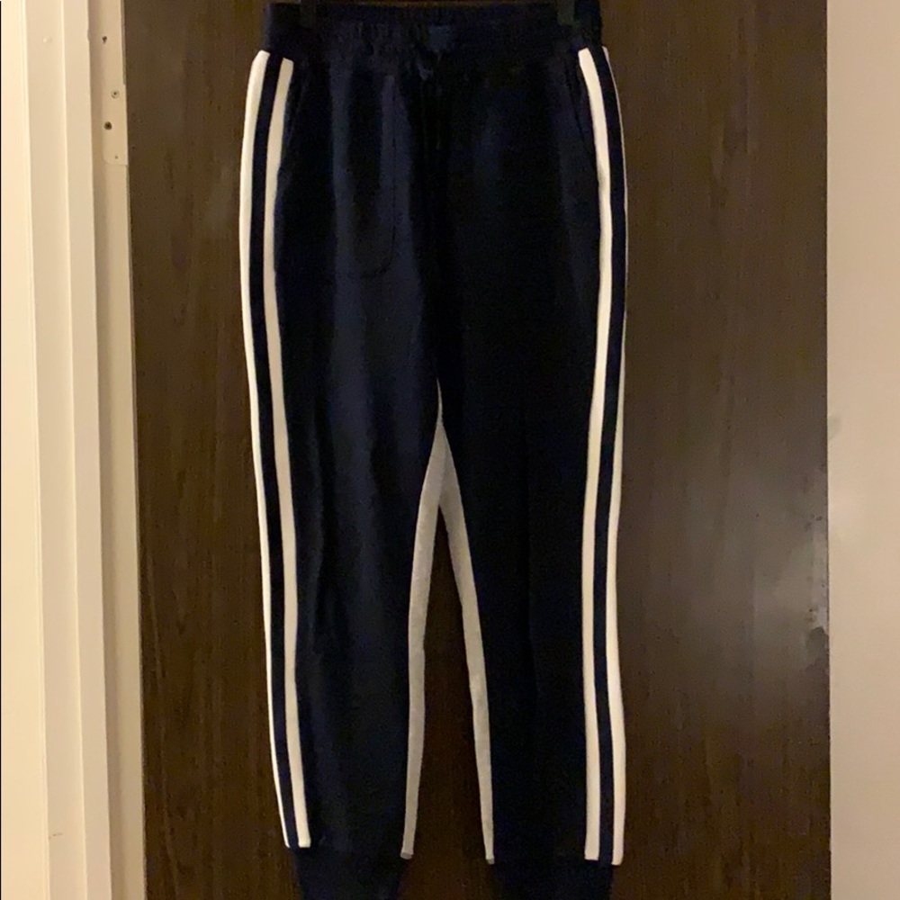Joie Gray and Navy Stripe Joggers